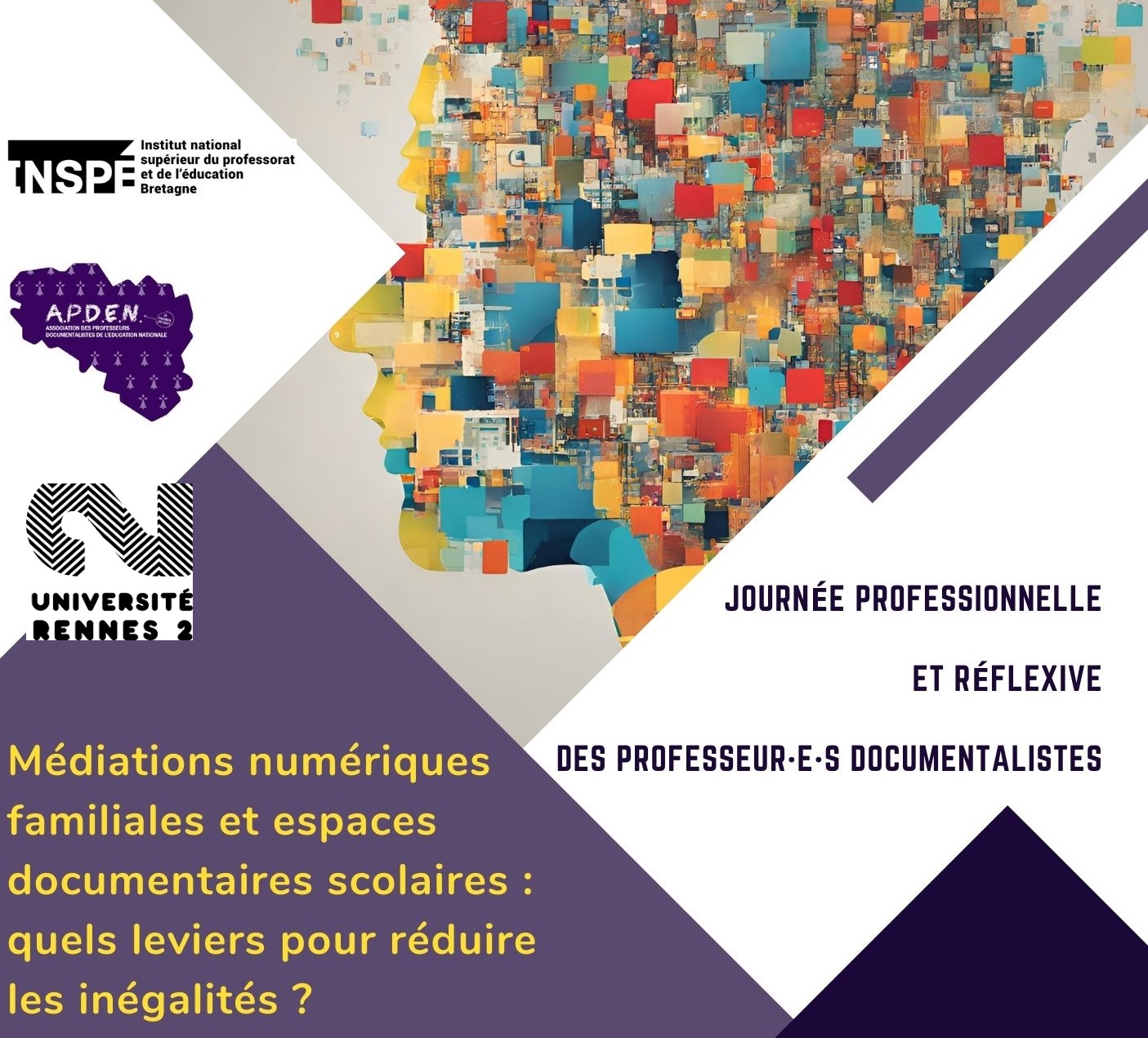 Journée professionnelle et réflexive de l’APDEN Bretagne : médiations numériques familiales et espaces documentaires scolaires, quels leviers pour réduire les inégalités ?